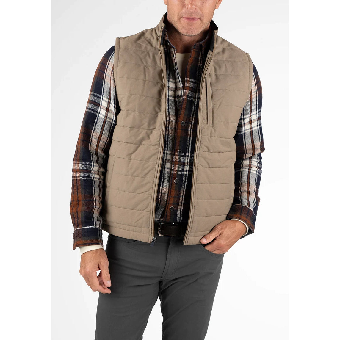 Tailor Vintage Airotec® Performance Channel Quilted Vest Fallen Ro