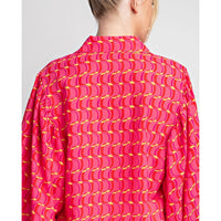 ee:some - Bubble Sleeve Blouse - Hot Pink