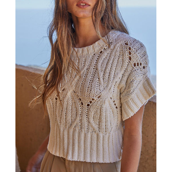 By Together - Cali Crochet Top - Cream