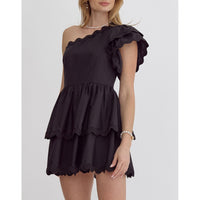 Entro - One Shoulder Tiered Mini Dress