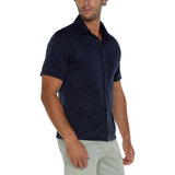 Liverpool - Short Sleeve Button Up - Navy Blue Multi