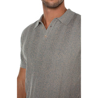 Liverpool - Sweater Knit Polo - Teal Taupe