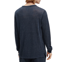 Scotch & Soda - Linen Crewneck Pullover - Navy Melange