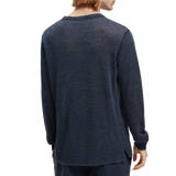 Scotch & Soda - Linen Crewneck Pullover - Navy Melange