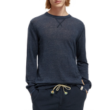Scotch & Soda - Linen Crewneck Pullover - Navy Melange