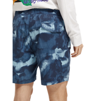 Scotch & Soda - Printed Tie-Dye Mid Length Swim Short - Navy Tie-Dye