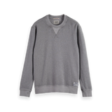 Scotch & Soda - Garment Dyed Structured Sweatshirt - Seal Grey