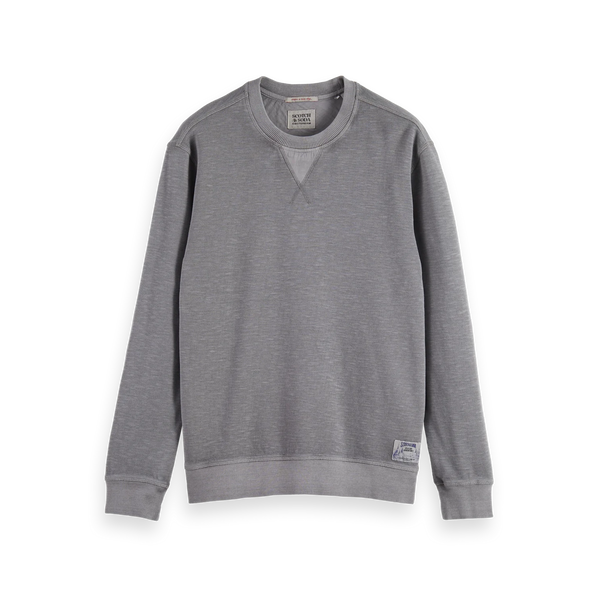 Scotch & Soda - Garment Dyed Structured Sweatshirt - Seal Grey