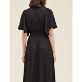 Grade & Gather - Unbalanced Skirt Maxi Dress - Black
