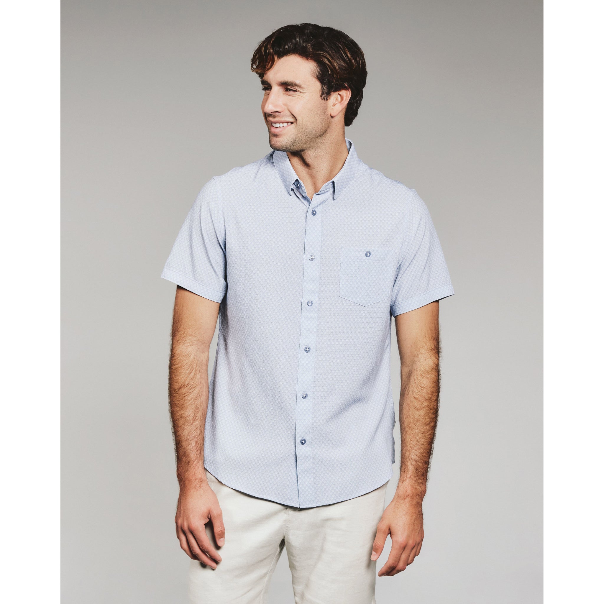 7 Diamonds - Bosworth Short Sleeve Shirt - Light Blue – Union