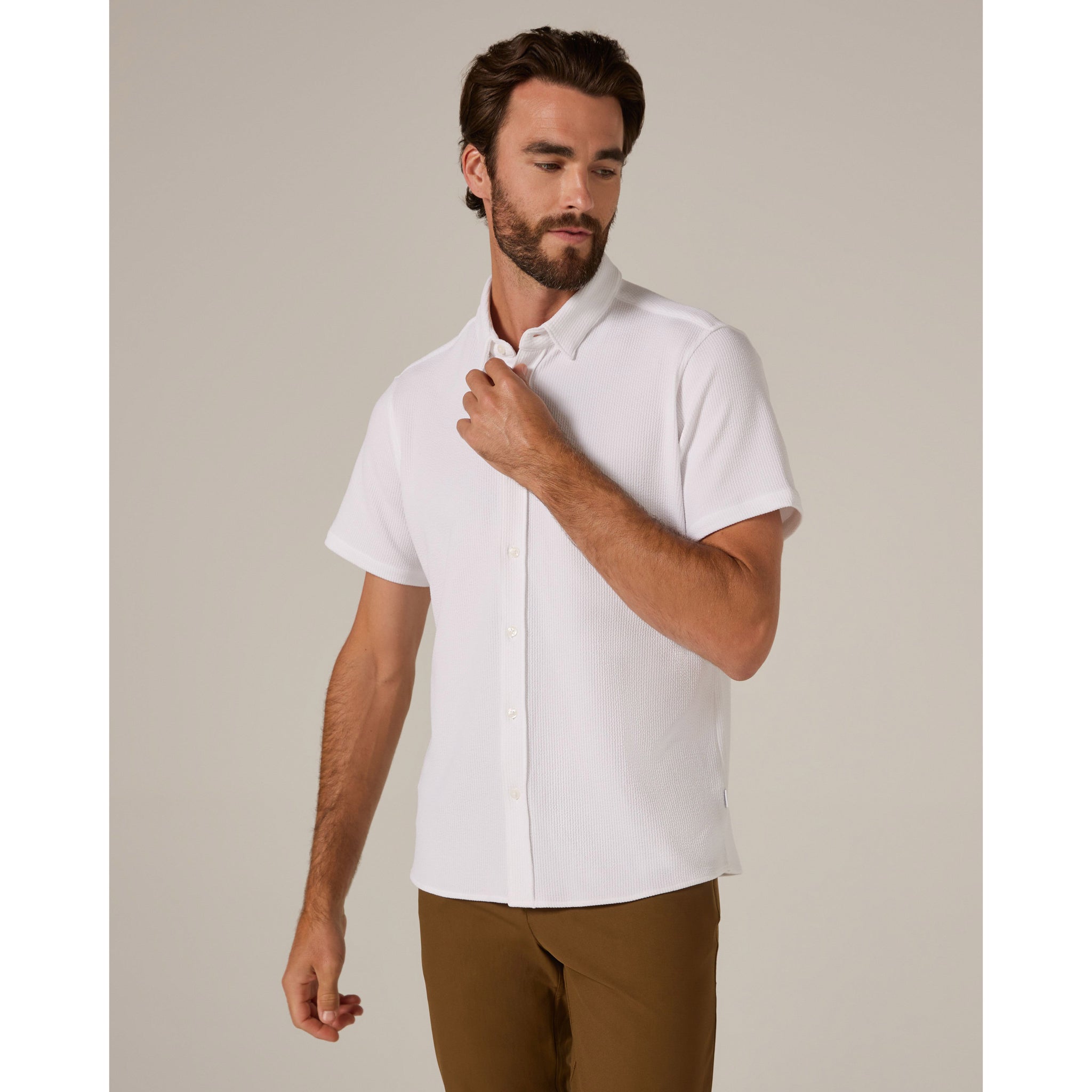 7 Diamond - Levine Short Sleeve Shirt - White – Union