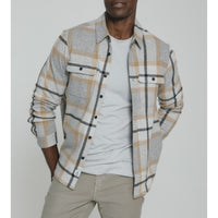 7 Diamonds - Generation 4-Way Stretch Flannel - Light Grey