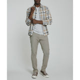 7 Diamonds - Generation 4-Way Stretch Flannel - Light Grey