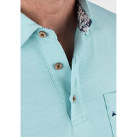 Tailor Vintage Airotec Jersey Short Sleeve Polo - Amazonite
