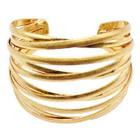 Triple Layer Metal Cuff - Gold