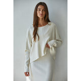 By Together - Apollo Ribbed Pullover Top - Cream