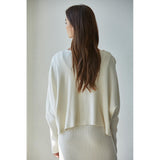 By Together - Apollo Ribbed Pullover Top - Cream