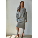 By Together - Apollo Ribbed Pullover Top - Heather Grey