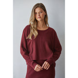 By Together - Apollo Ribbed Pullover Top - Wine