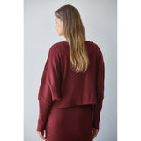 By Together - Apollo Ribbed Pullover Top - Wine