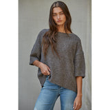 By Together - Astor Sweater Top - Dark Mocha