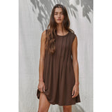 By Together - Aura Pleated Front Mini - Brown