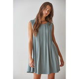 By Together - Aura Pleated Front Mini - Sage