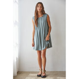 By Together - Aura Pleated Front Mini - Sage