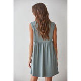 By Together - Aura Pleated Front Mini - Sage