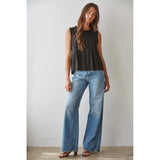 By Together - Aura Pleated Front Top - Black