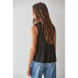 By Together - Aura Pleated Front Top - Black