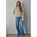 By Together - Brioni Sweater Top - Cream Moss