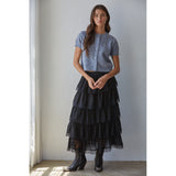 By Together - Cannes Cardigan Top - Blue Grey