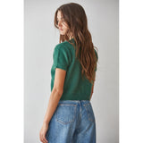 By Together - Cannes Cardigan Top - Emerald Green