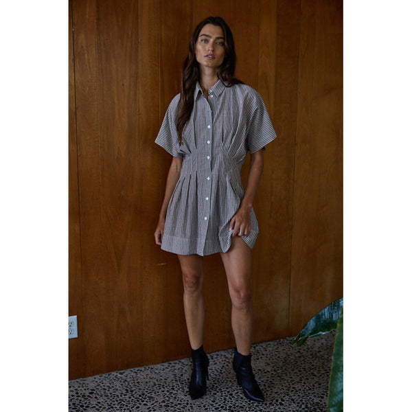 By Together - Chloe Mini Shirtdress - Grey