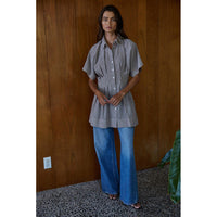 By Together - Chloe Mini Shirtdress - Grey