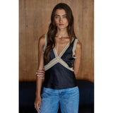By Together - My Darling Contrast Lace Top - Black