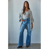 By Together - Robin Open Front Cardigan - Light Heather Grey