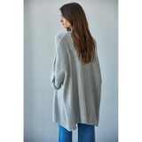 By Together - Robin Open Front Cardigan - Light Heather Grey