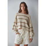 By Together - Rowan Striped Sweater - Natural Mocha