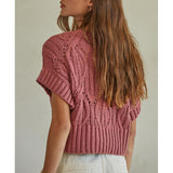 By Together - Cali Crochet Top - Dark Mauve