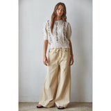 By Together - Lattice Stitch Sweater Top - Natural Chocolate