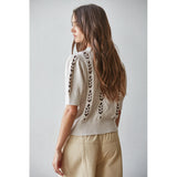 By Together - Lattice Stitch Sweater Top - Natural Chocolate