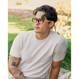 Blue Planet Eco-Eyewear - Fremont - Black /  Natural Bamboo / Blue Light 1.25