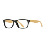 Blue Planet Eco-Eyewear - Fremont - Black /  Natural Bamboo / Blue Light 1.25