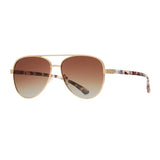 Blue Planet Eco-Eyewear - Jesse 2 - Matte Gold / Ivory Tort Gradient Brown Polarized
