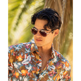 Blue Planet Eco-Eyewear - Rye - Gold / Walnut Wood / Brown Polarized