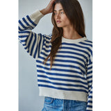 By Together - Get in Line Pullover - Cream Navy