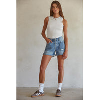 By Together - High Road Denim Cut Off Short - Medium Denim