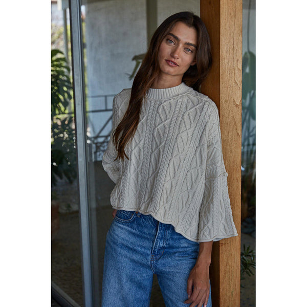 By Together - Lioness Cable Knit Sweater - Natural